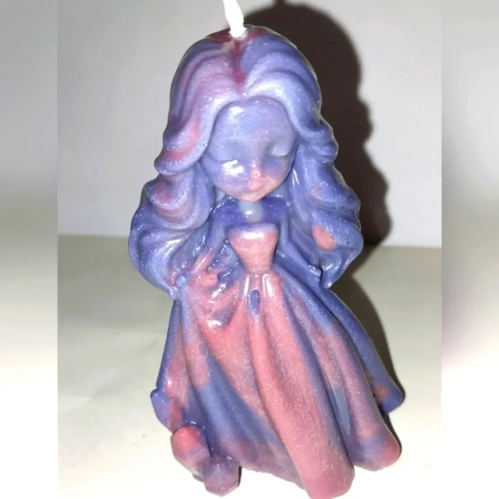 Hand crafted limited edition whimsical princess candle